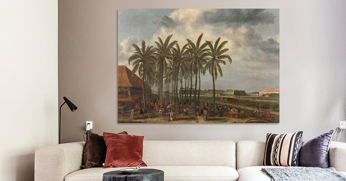 Het Kasteel Van Batavia Andries Beeckman Op Canvas Behang Poster En Meer